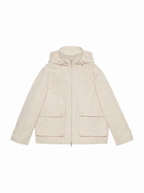 Gucci Jumbo GG Canvas Puffer Hooded Jacket White Best Jackets For New York City Winter