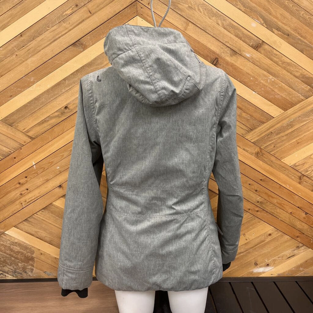 Lole - Women's Winter Snow Jacket - MSRP $449: Grey / Black-women-6 Button Up Jackets