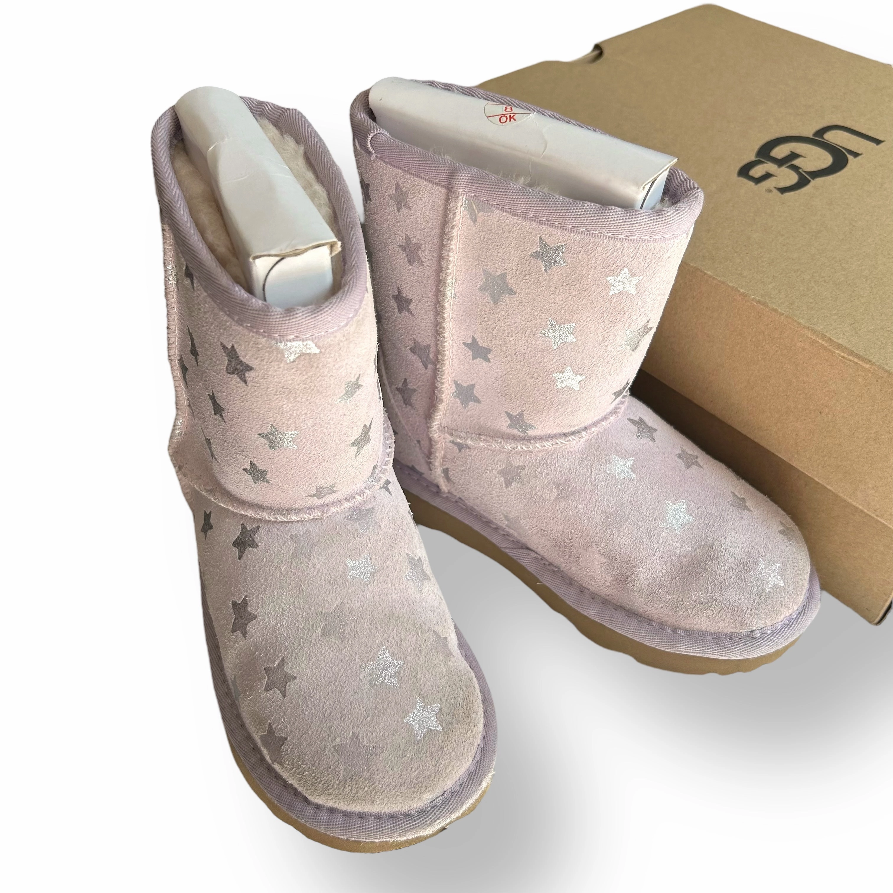 Girls UGG Boots Size 10 Classic II Short Stars Sheepskin Boots Boots Goth