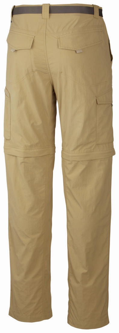 Columbia Men Brown Silver Ridge Convertible Pant (Sun Protection) Plain Cargo Pants
