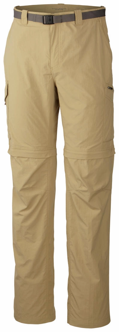Elastic Ankle Cargo Pants Columbia Men Brown Silver Ridge Convertible Pant (Sun Protection)