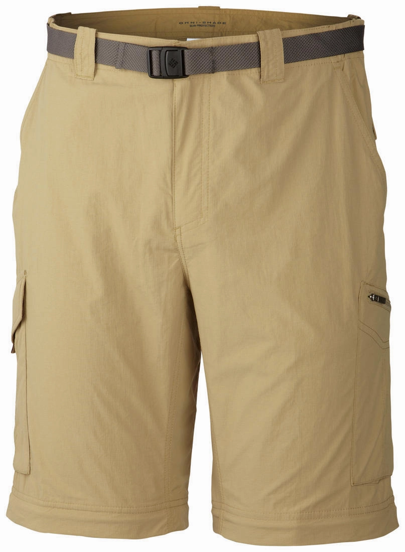 Columbia Men Brown Silver Ridge Convertible Pant (Sun Protection) Flower Cargo Pants