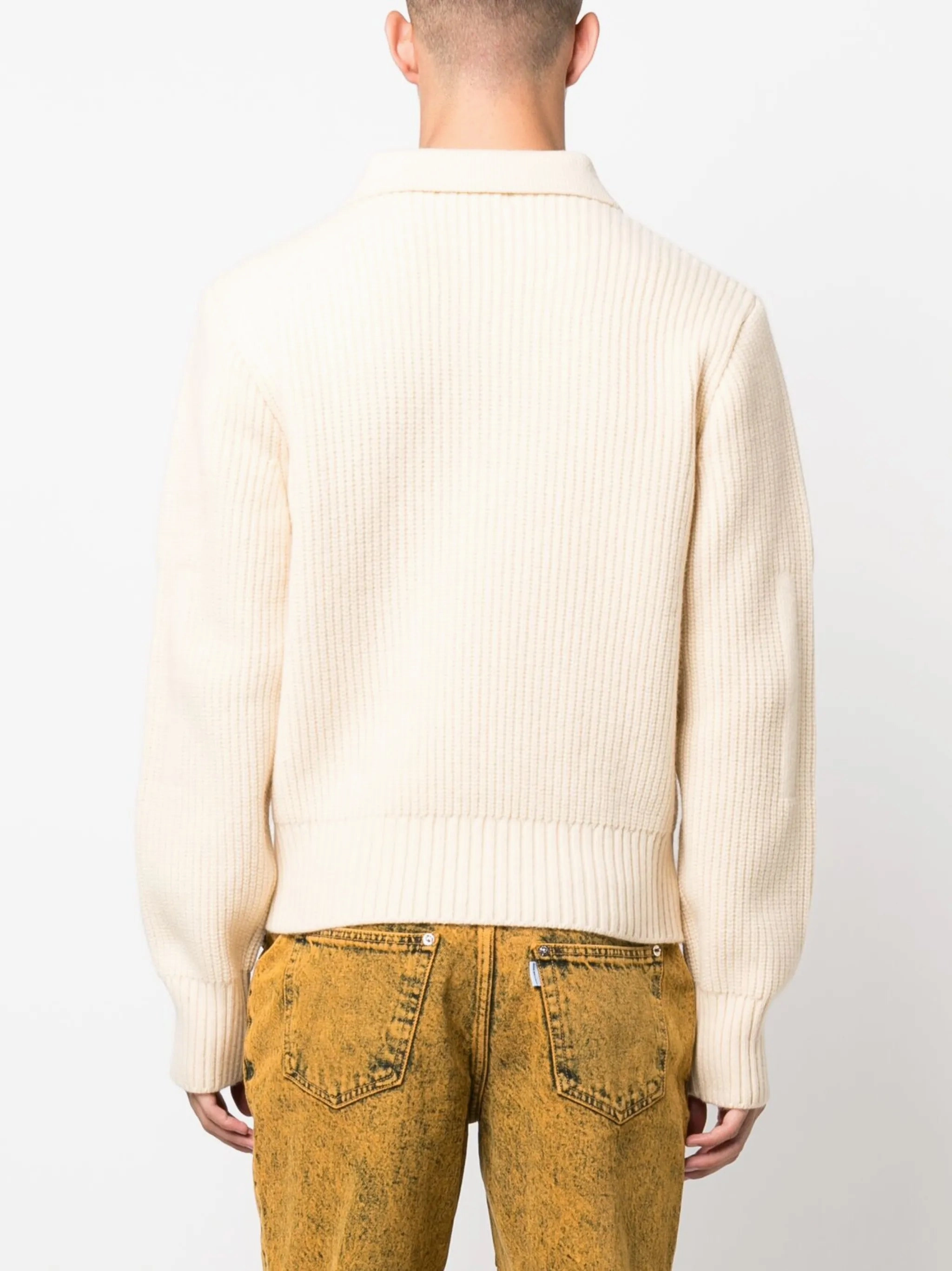 Beams Plus Knitwear Corset ribbed-knit jumper