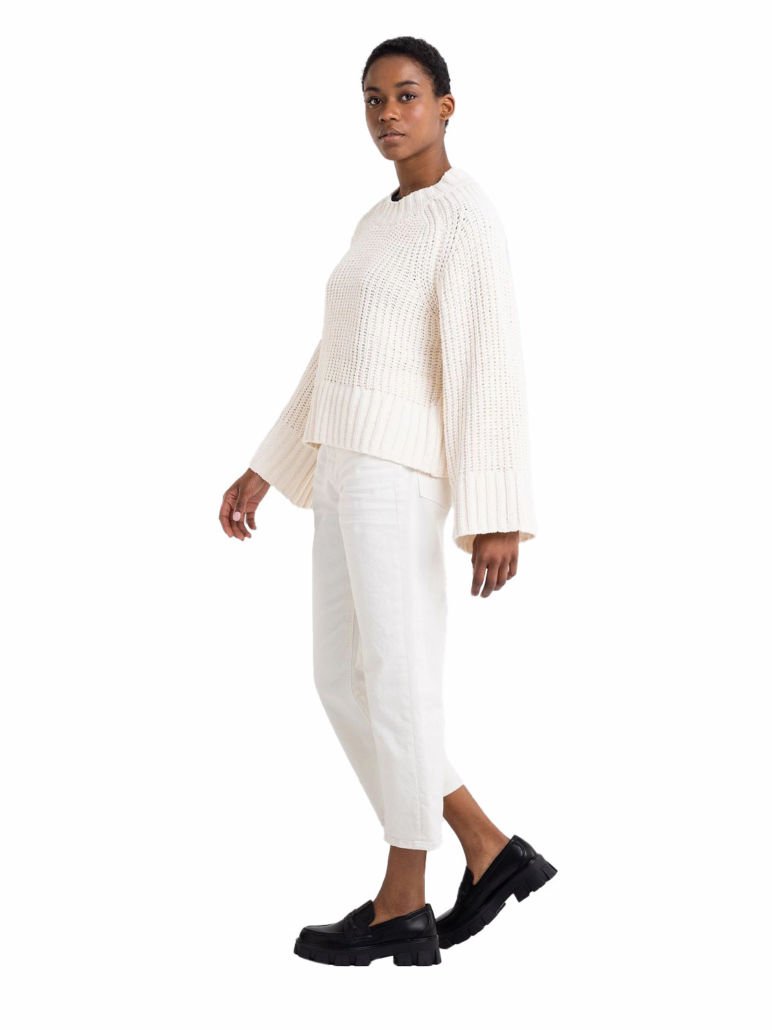 Cropped Knitwear Jumper Replay Women's Cropped Chenille Knitwear