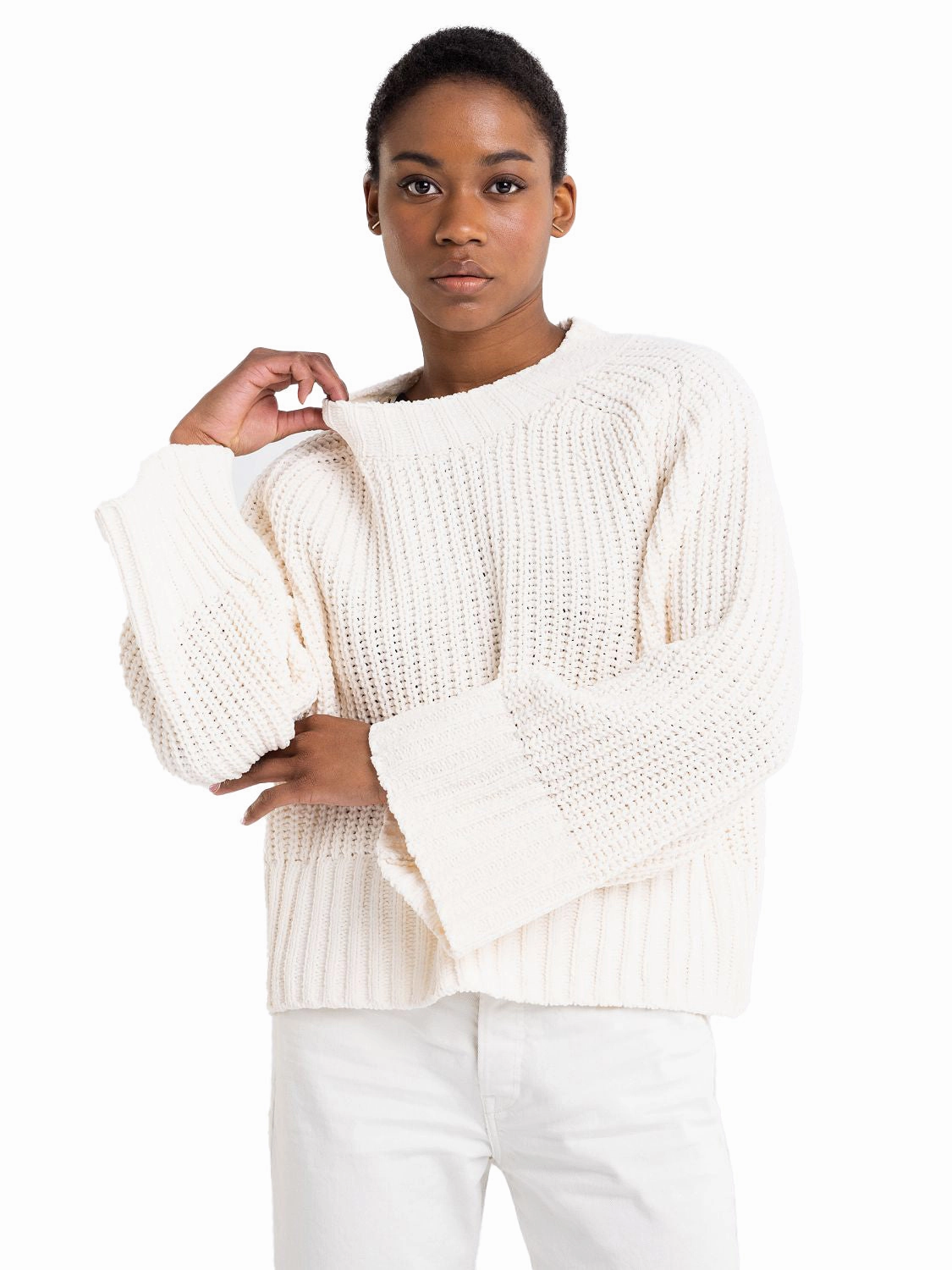 Claire Fraser Knitwear Replay Women's Cropped Chenille Knitwear