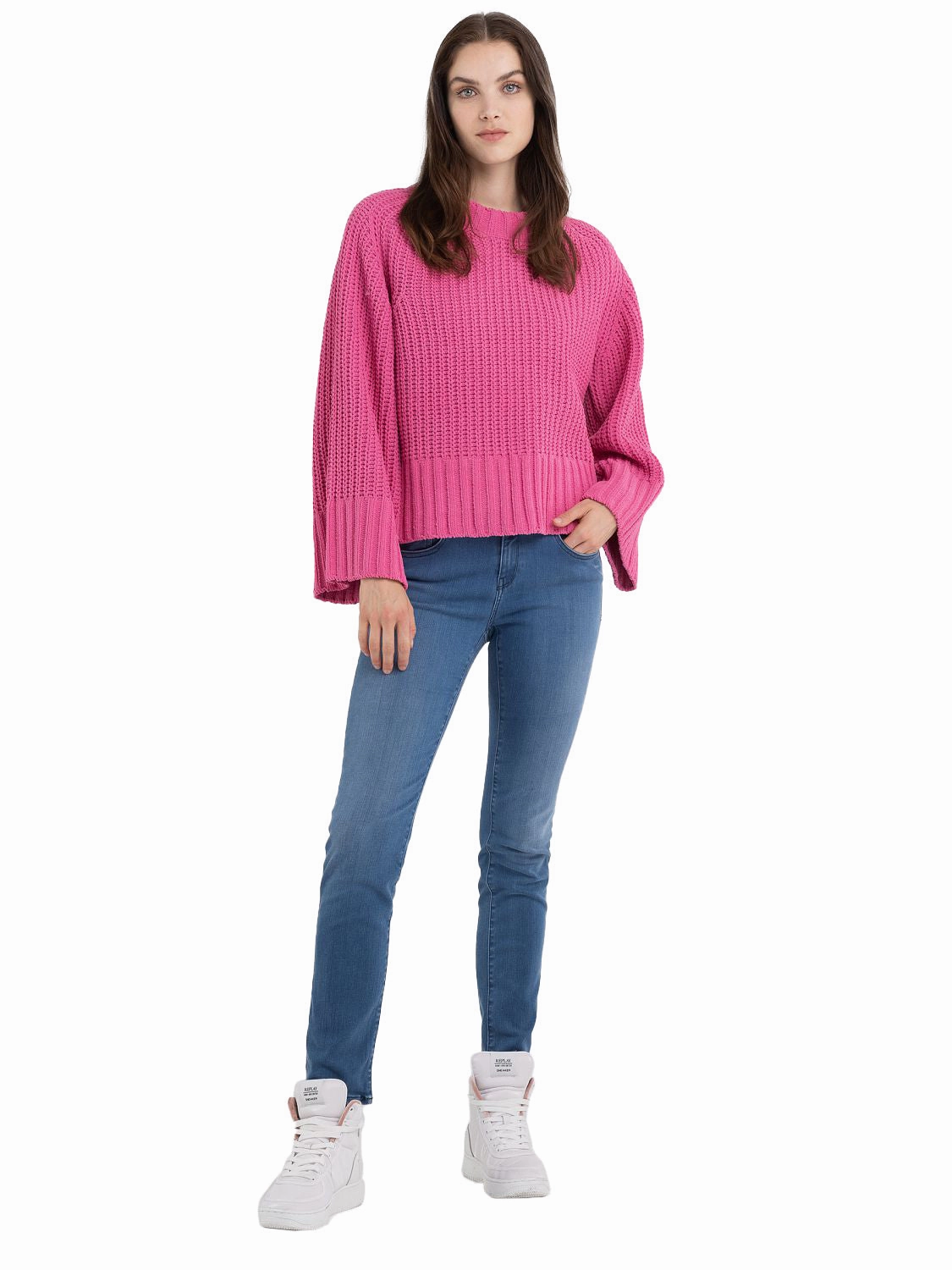 Replay Women's Cropped Chenille Knitwear Buy Knitwear