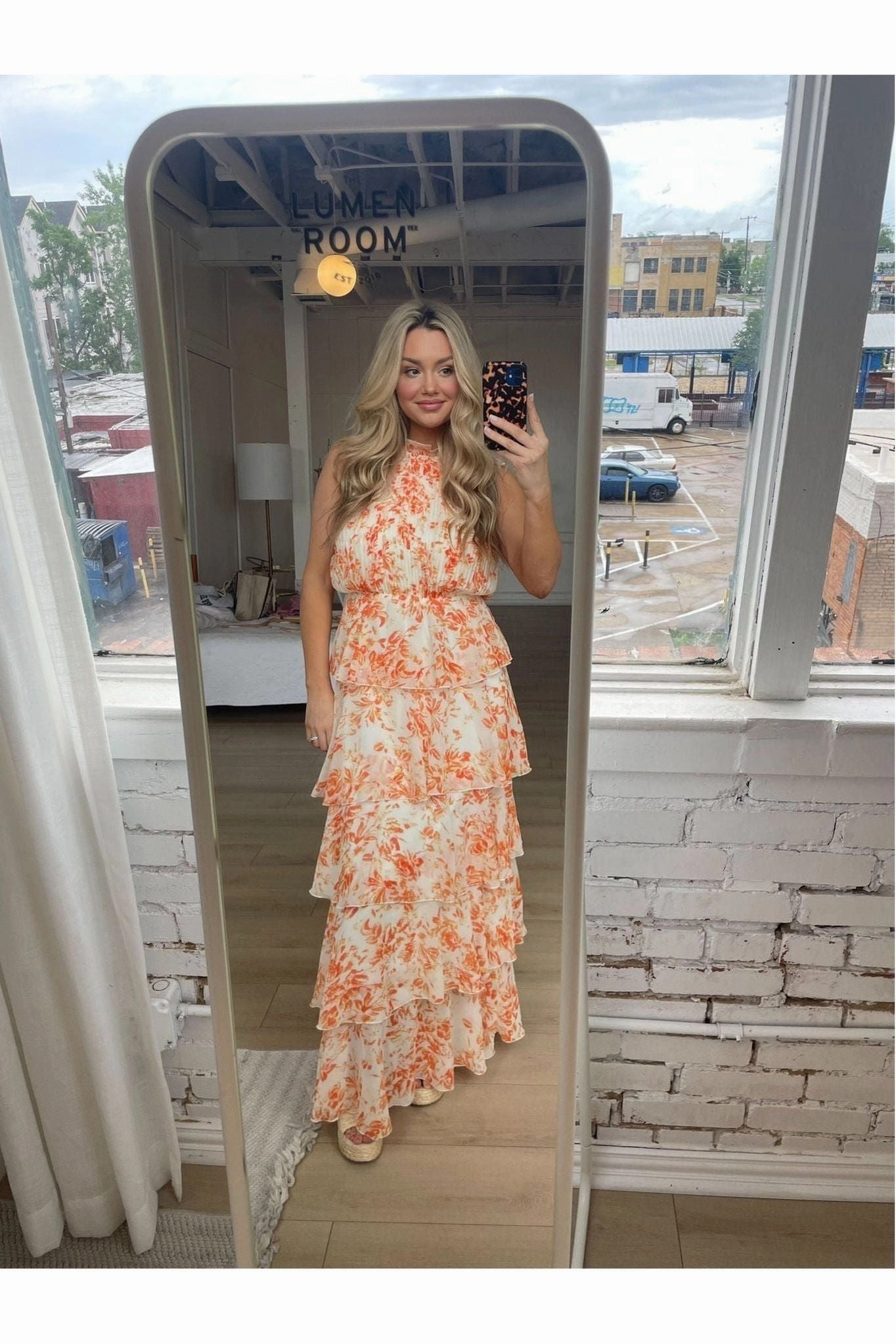 Formal Halter Maxi Dress Mari Tiered Dress