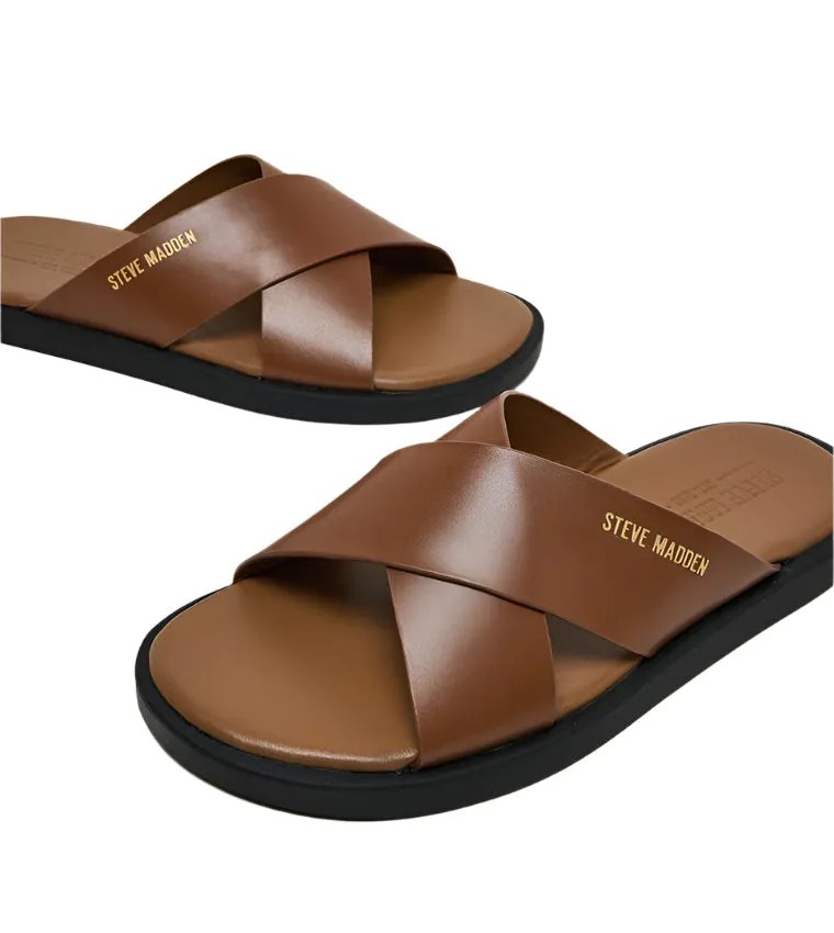 Platform Sandals High GRANULUAR TAN LEATHER ARABIC SANDALS