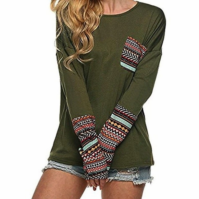 Free Ostrich Women's Patchwork Casual Loose T-shirts Tops With Thumb Holes S40 Funny Sayings On T Shirts