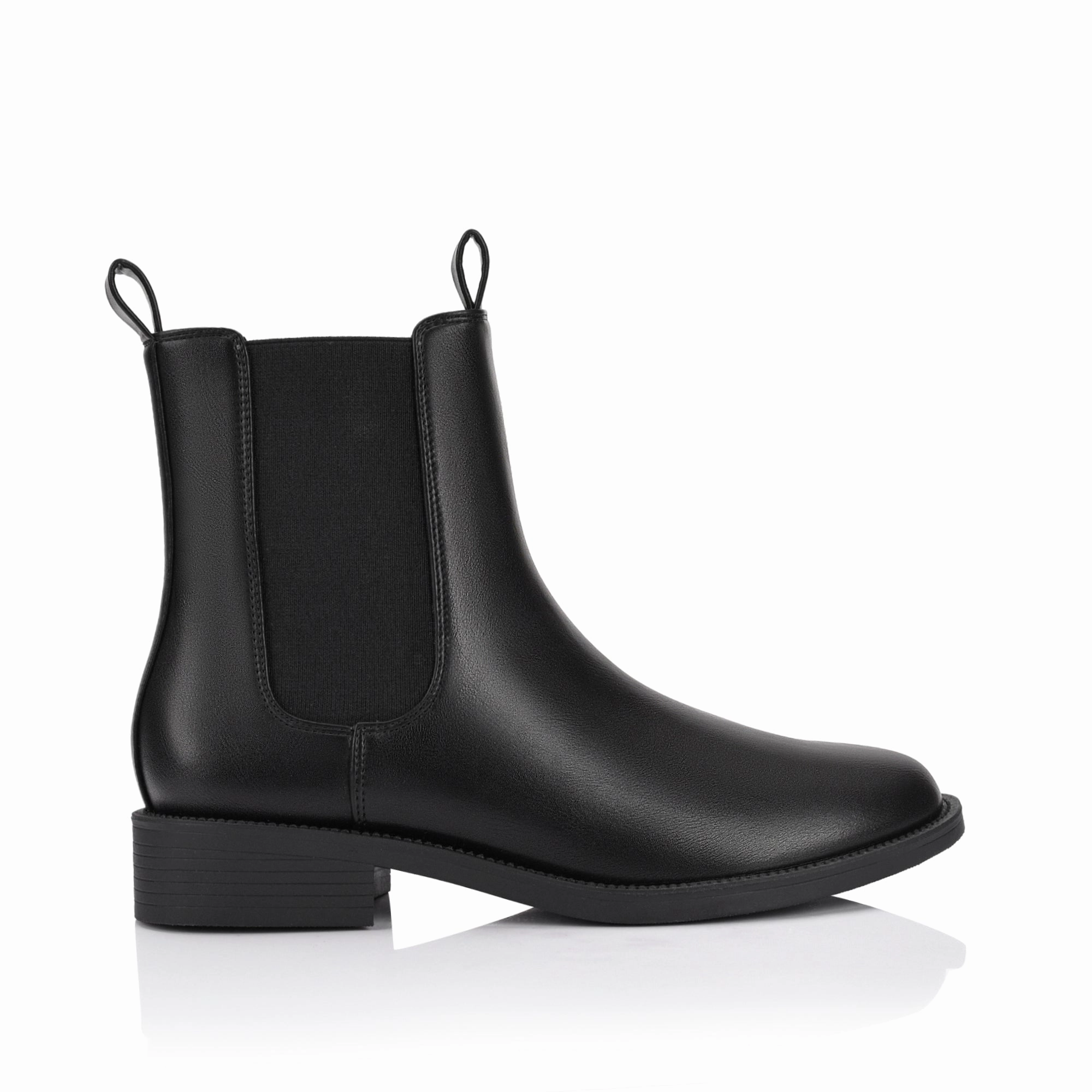 Grayson Chelsea Ankle Boots - Black Ankle Boots With Split Front