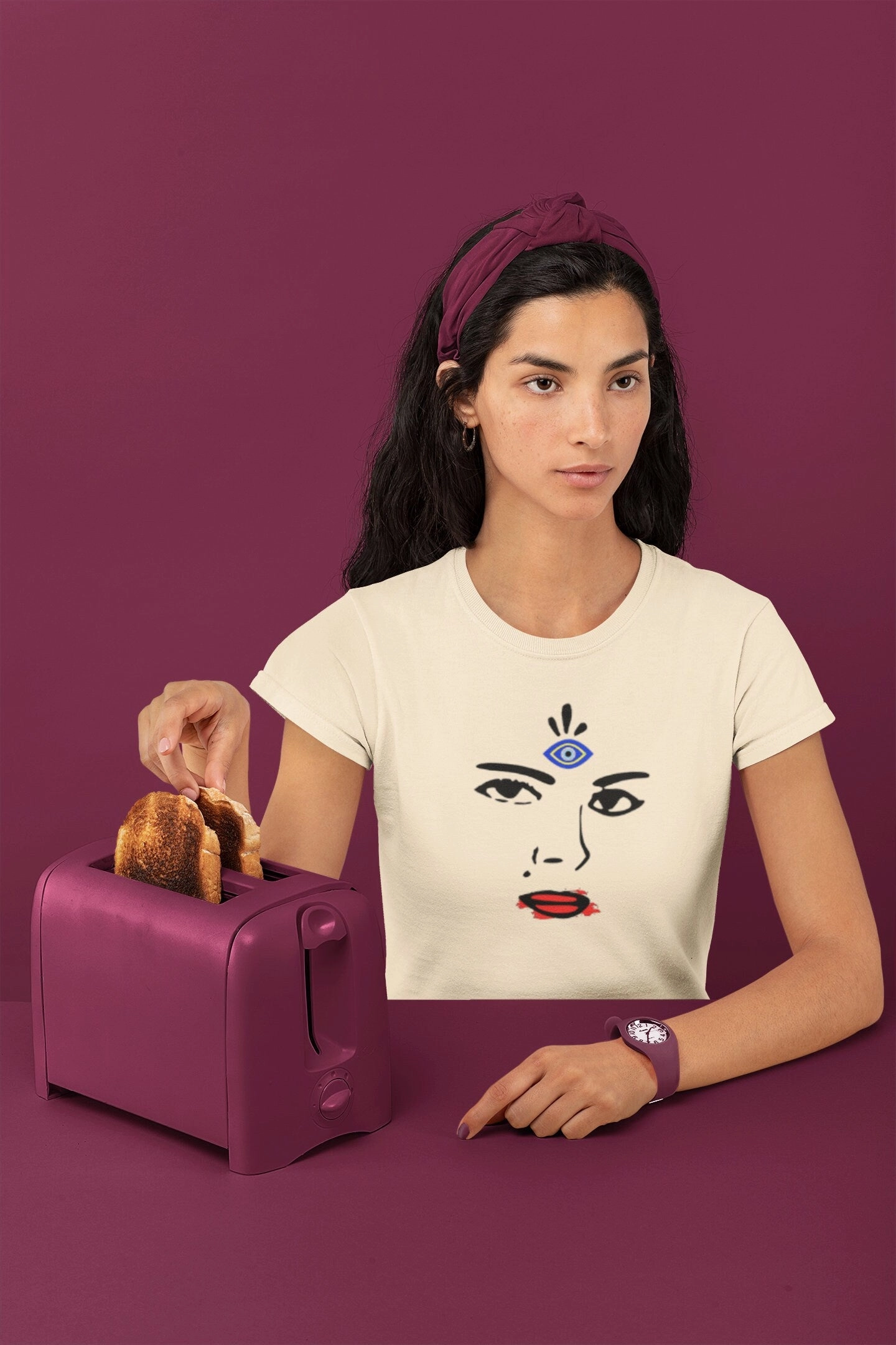 Evil Eye Design Her T shirt Custom Women Tee Evil Eye Charm Selling T Shirts Online