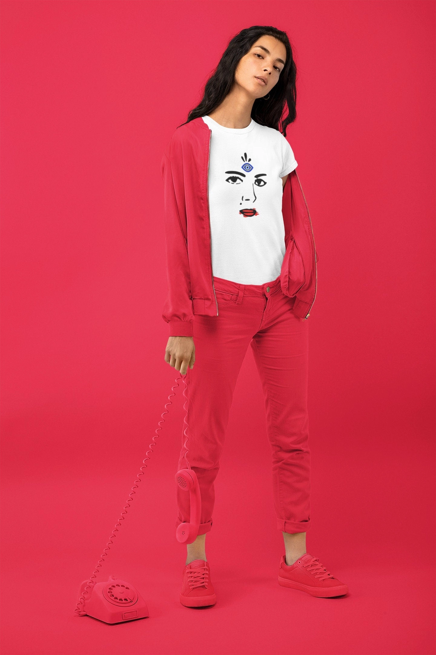 Evil Eye Design Her T shirt Custom Women Tee Evil Eye Charm Literary T Shirts