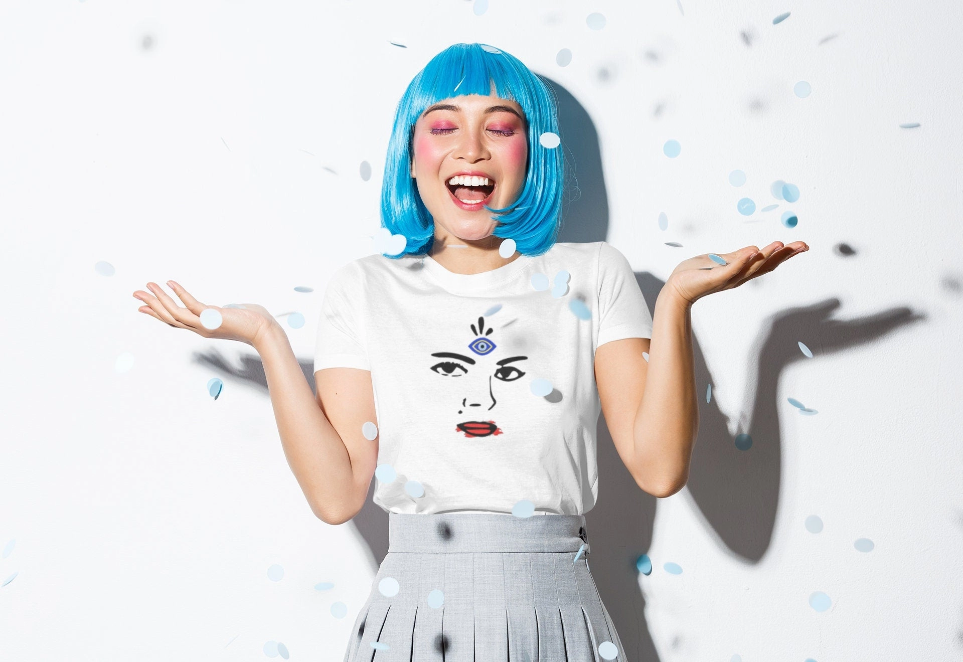 Evil Eye Design Her T shirt Custom Women Tee Evil Eye Charm Ncsu T Shirts