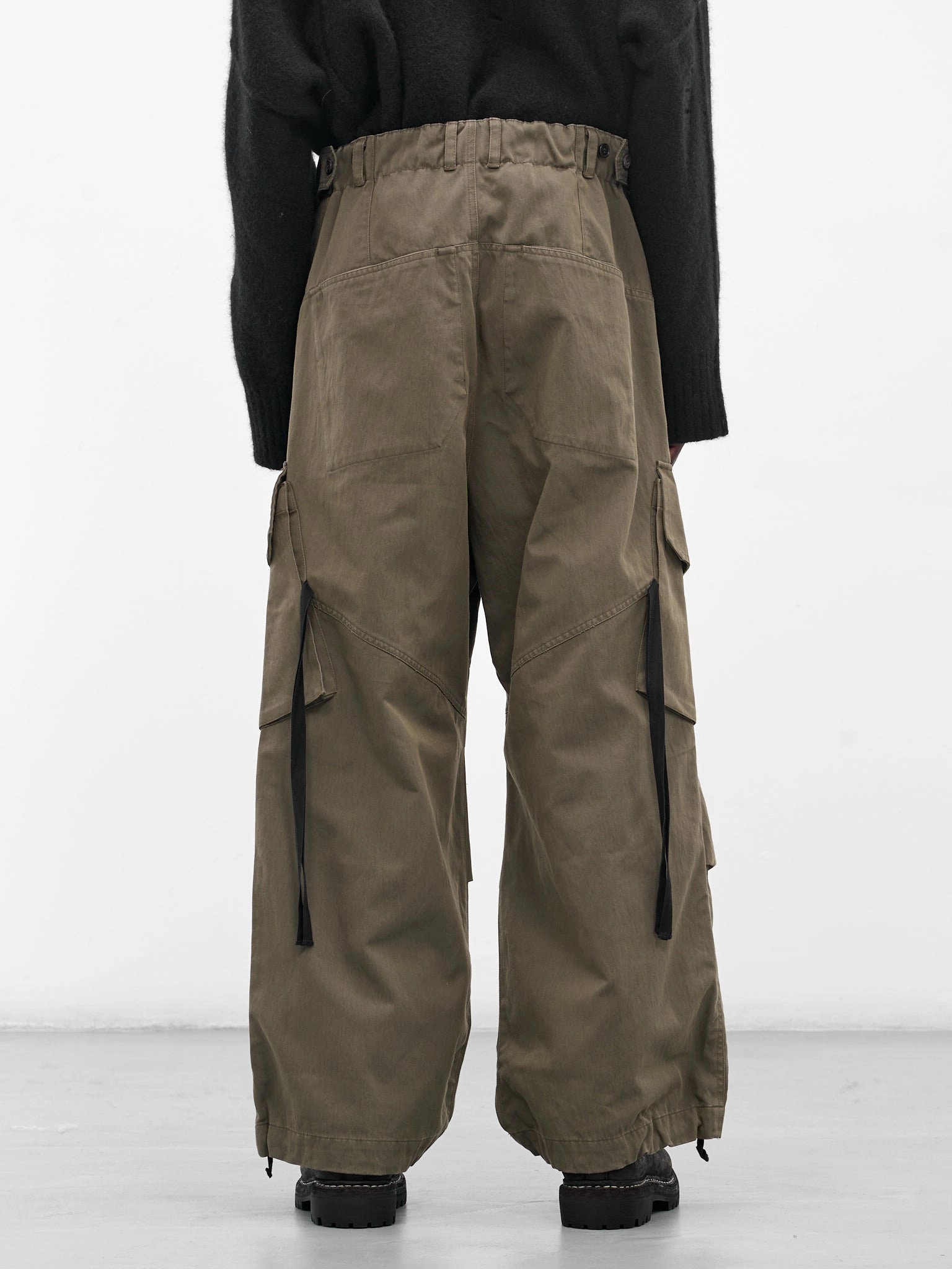 Green Technical Baggy Cargo Pants (UW72F25-MILITARY-GREEN) Cargo Pants For Motorcycle