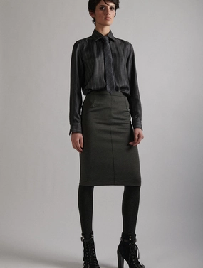  Grey milano jersey pencil skirt