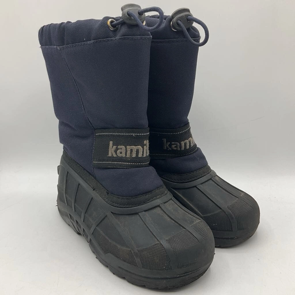 Size 12: Kamik Blue/Black Toggle Strap Snow Boots London Fog Collection Snow Boots