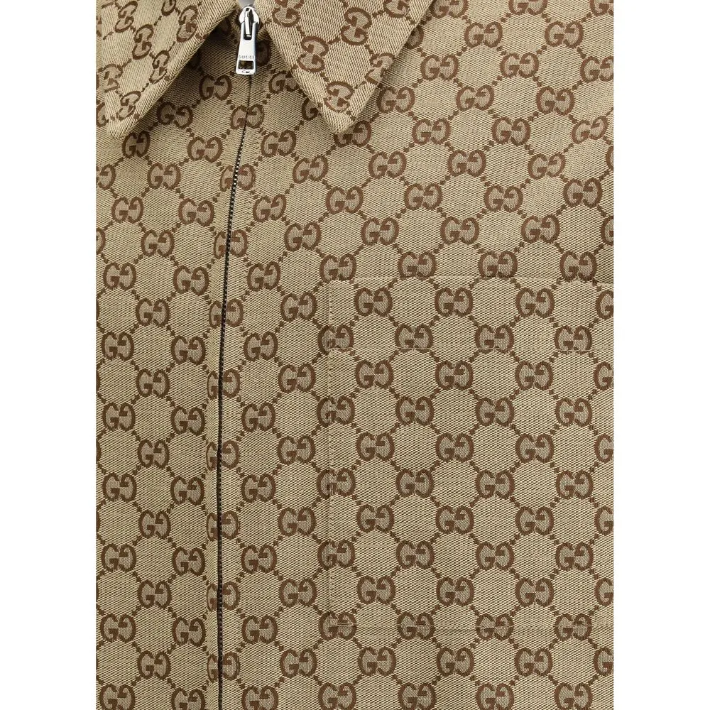 Gucci Brown Cotton Jackets And Coat Gerry Jackets