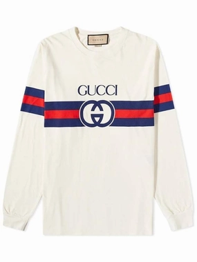 Gucci GG Interlocking Cotton Sweatshirt White City Name Sweatshirts