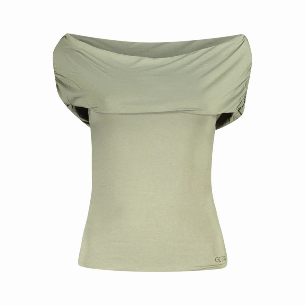 Guess Jeans Green Modal Women T-Shirt Guinness T Shirts