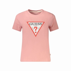 Costume T Shirts Guess Jeans Pink Cotton Women T-Shirt