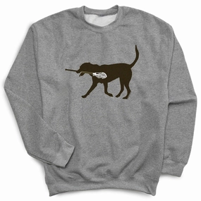 Guys Lacrosse Crewneck Sweatshirt - Max The LAX Dog Crewneck Sweatshirts