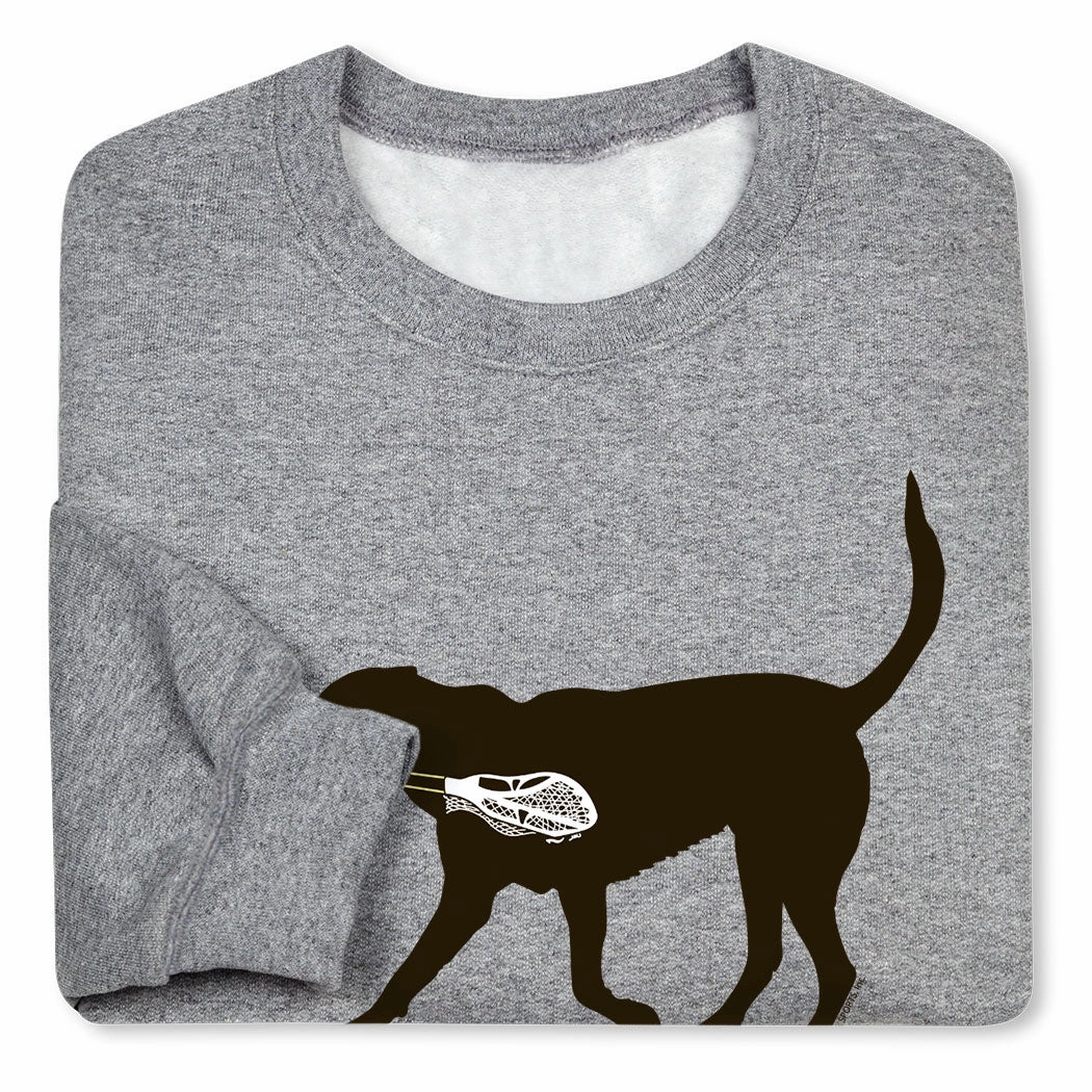 Guys Lacrosse Crewneck Sweatshirt - Max The LAX Dog Jcp Sweatshirts