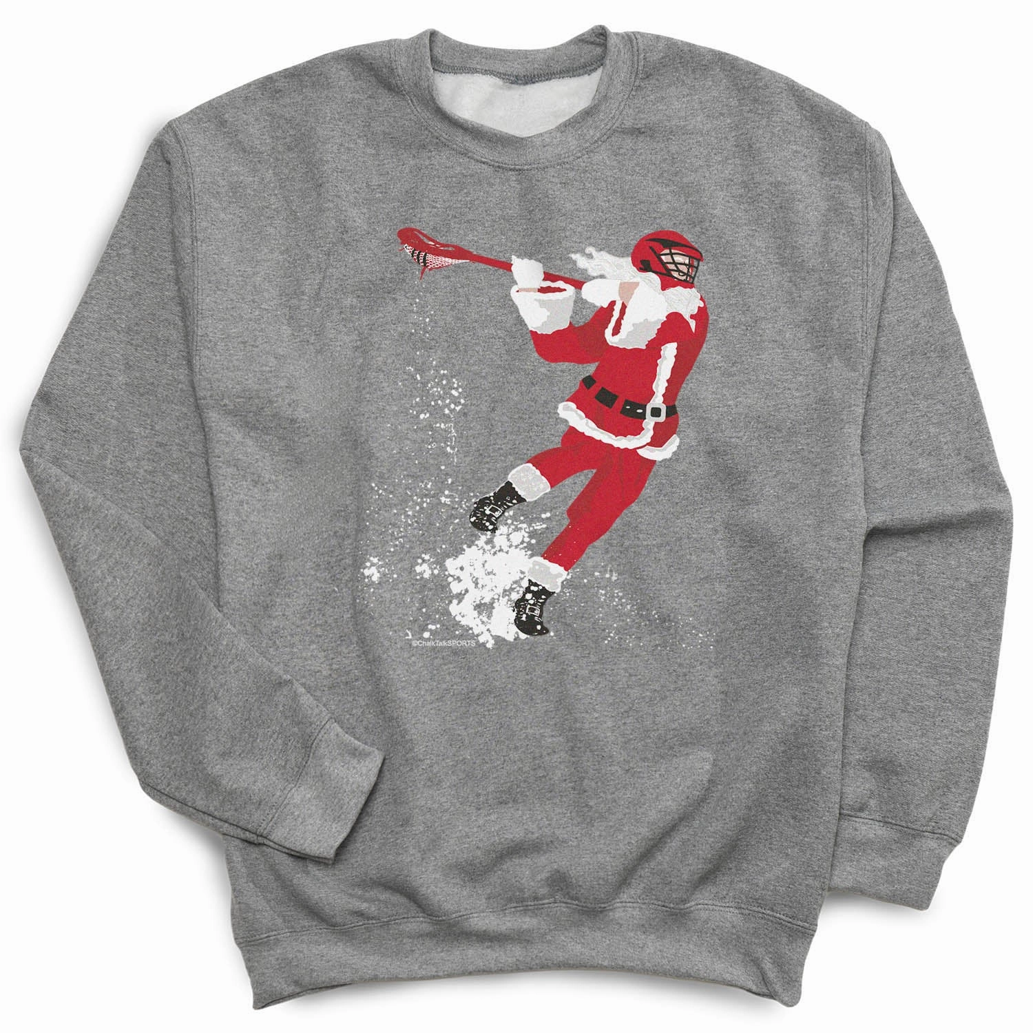 Batman And Robin Sweatshirts Guys Lacrosse Crewneck Sweatshirt - Santa Laxer