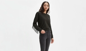Levis Women's Reese Crewneck Fringe Sweatshirt Bethany Surf Shop Sweatshirts