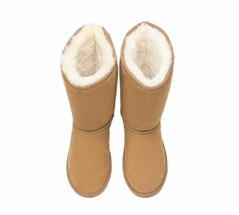 AUSTRALIAN SHEPHERD UGG Boots Double Face Sheepskin Wool Tall Classic Suede Walmart Steel Toe Boots