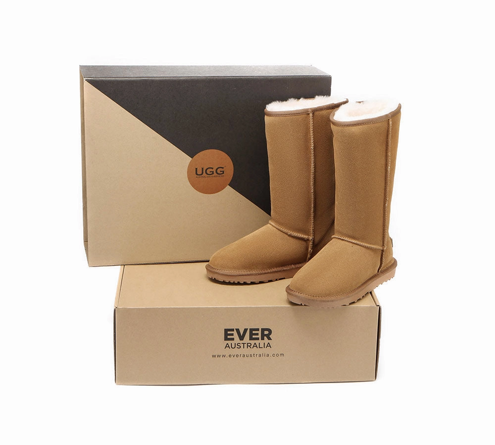 Ostrich Boots AUSTRALIAN SHEPHERD UGG Boots Double Face Sheepskin Wool Tall Classic Suede