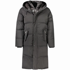 Guess Jeans Black Polyester Men Jacket Shearling Coats From Turkey