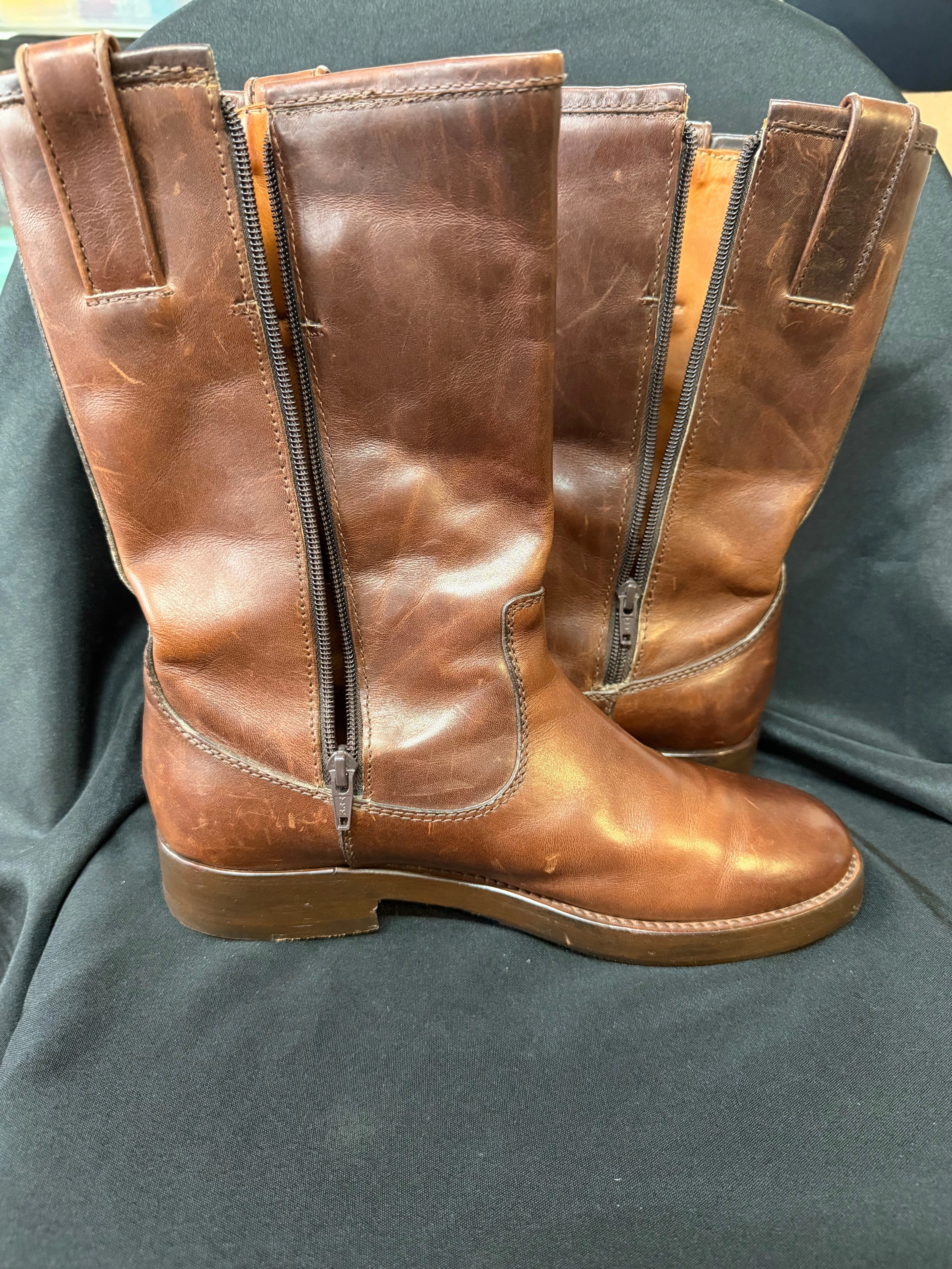 Brown Leather Boots by Ralph Lauren - Made in Italy Toddler Cowgirl Boots