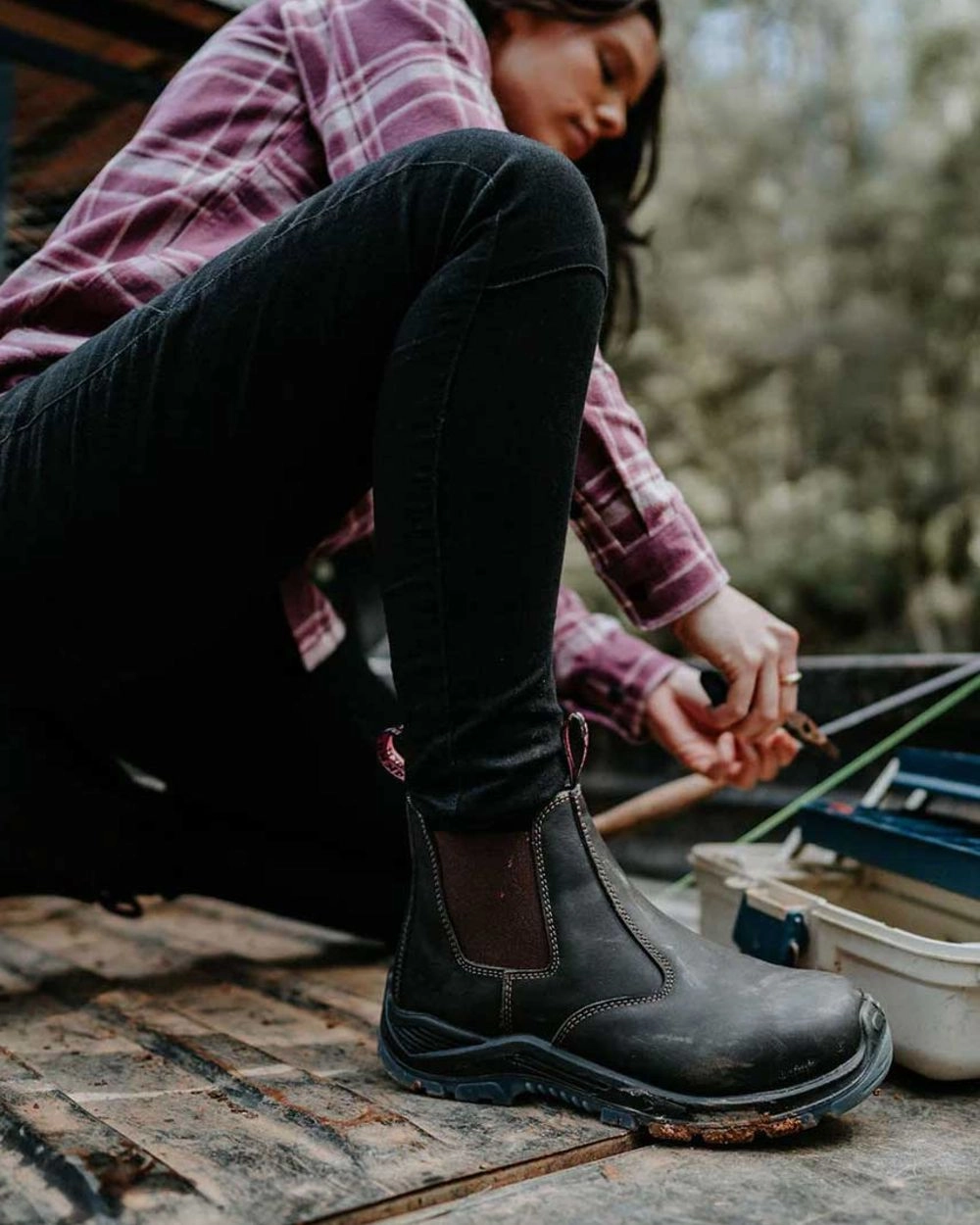 Hard Yakka Womens Banjo Non Safety Elastic Gusset Boots Best Sneaker Work Boots