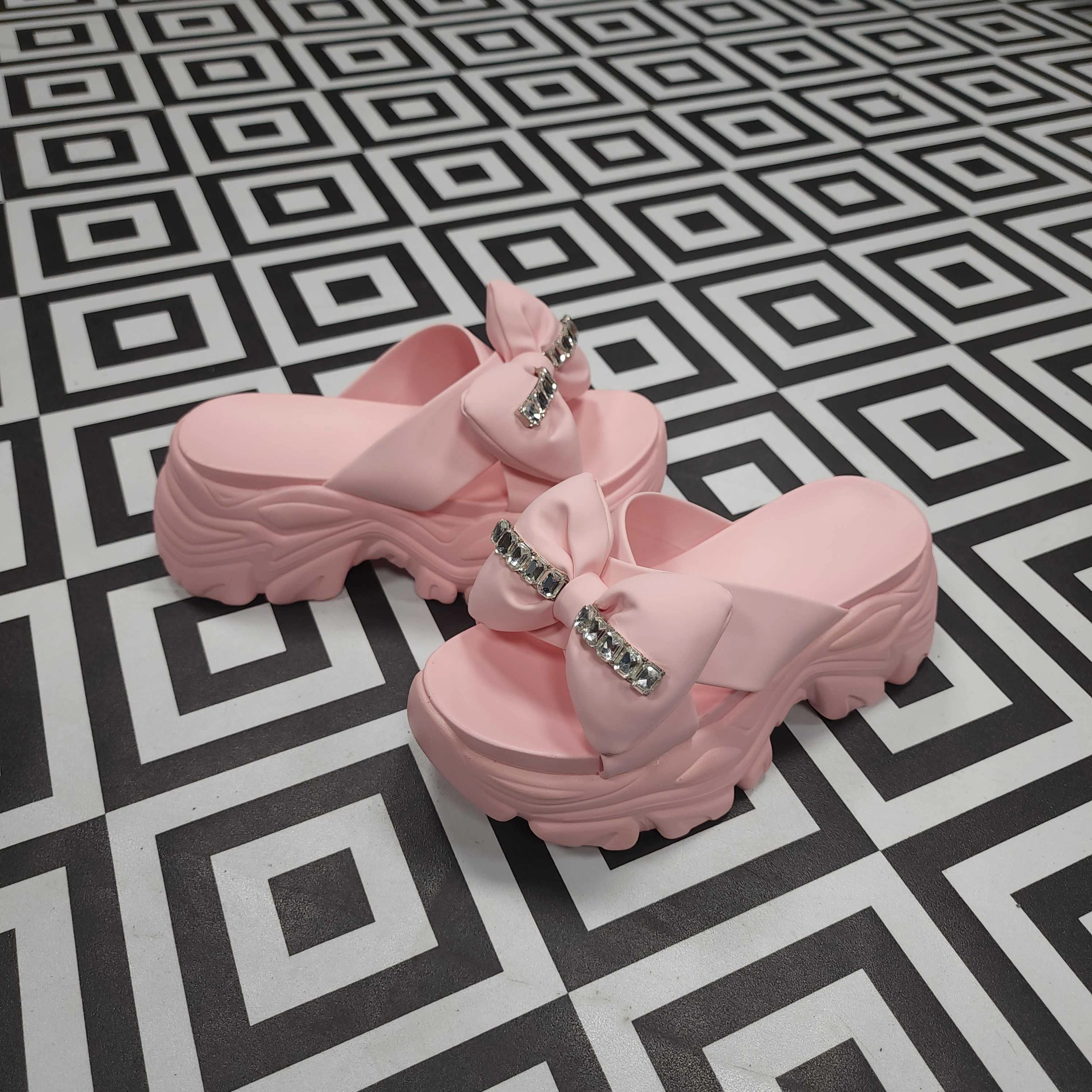 Pink Platform Sandals Slip On Sandals