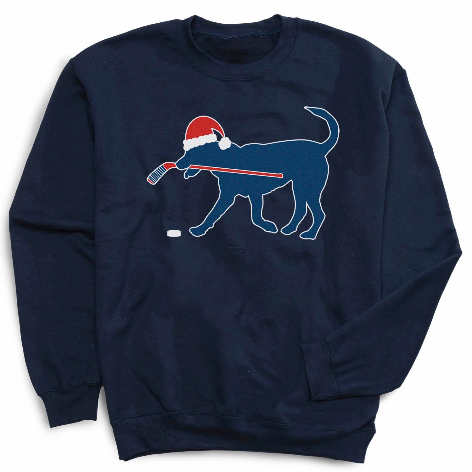 Rick And Morty Sweatshirts Hockey Crewneck Sweatshirt - Santa Hockey Dog