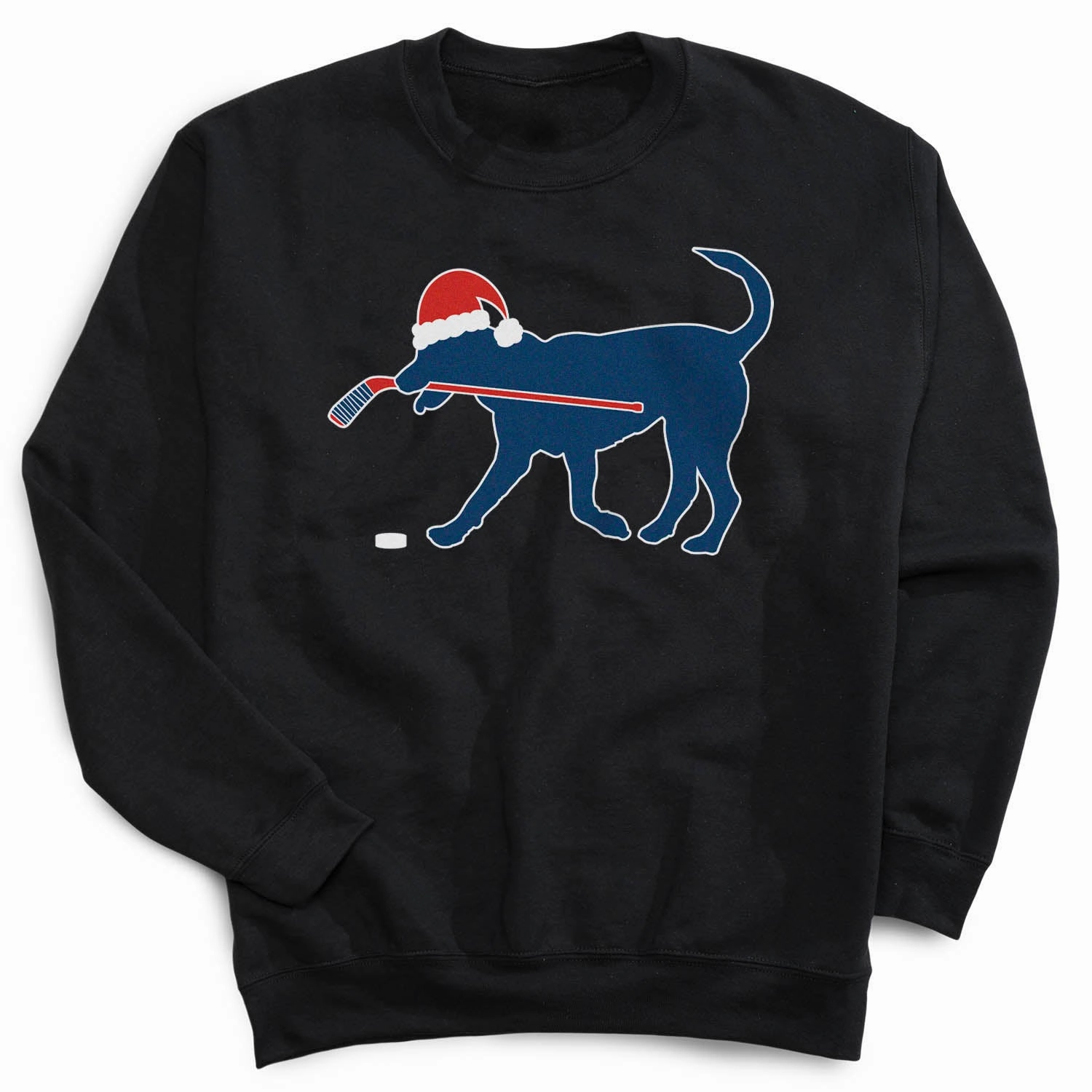 Hockey Crewneck Sweatshirt - Santa Hockey Dog 3 Pack Sweatshirts