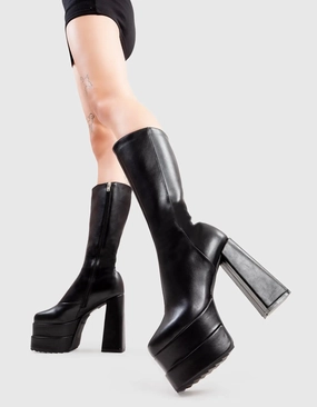 Home Wrecker Platform Calf Boots Best Horse Riding Boots