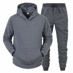 Sweatshirts With Grandkids Names Hooded Sweatshirts and Casual Pants Men's Tracksuit