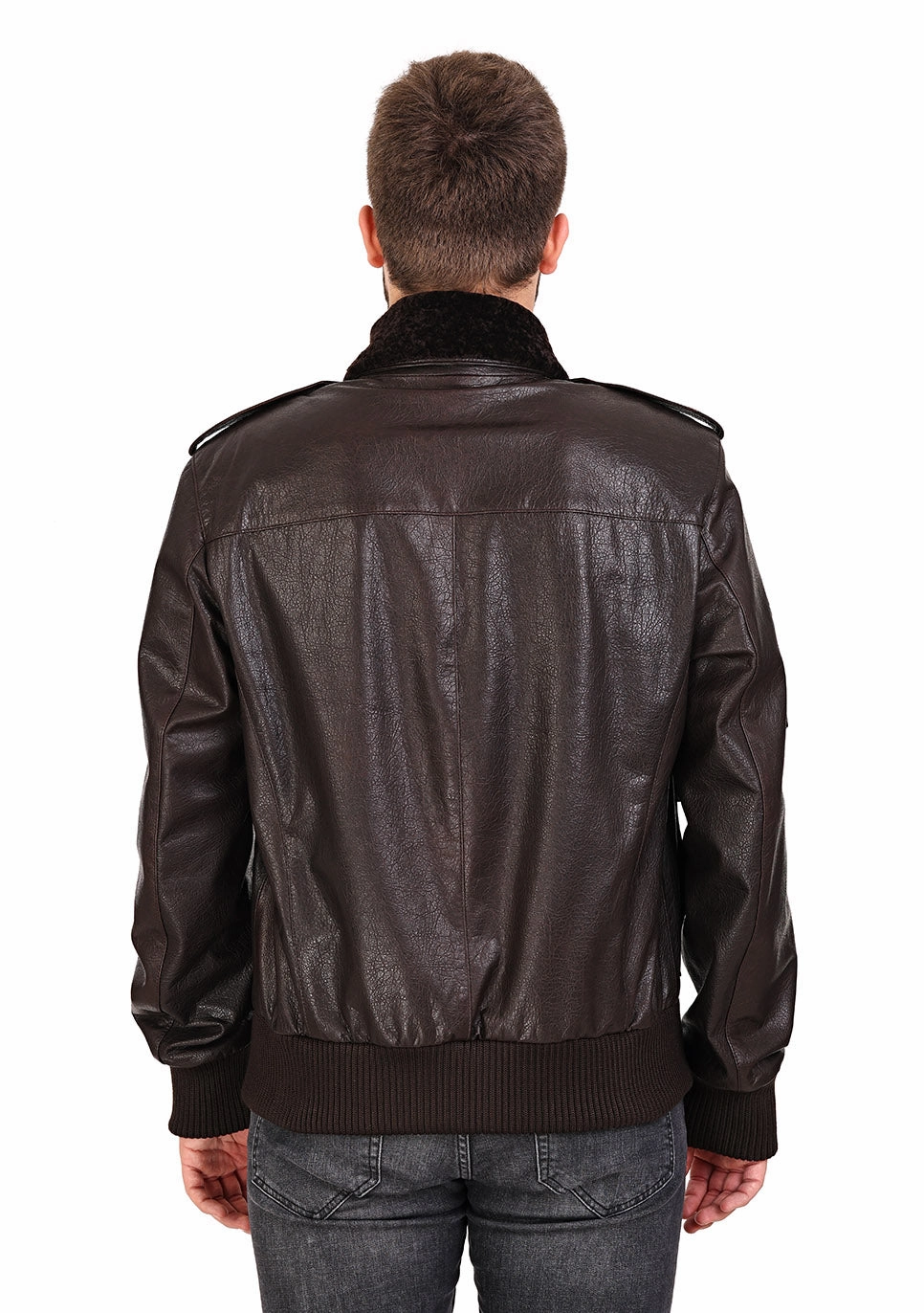 The Tivoli Brown Leather Men Jacket Vestis Jackets