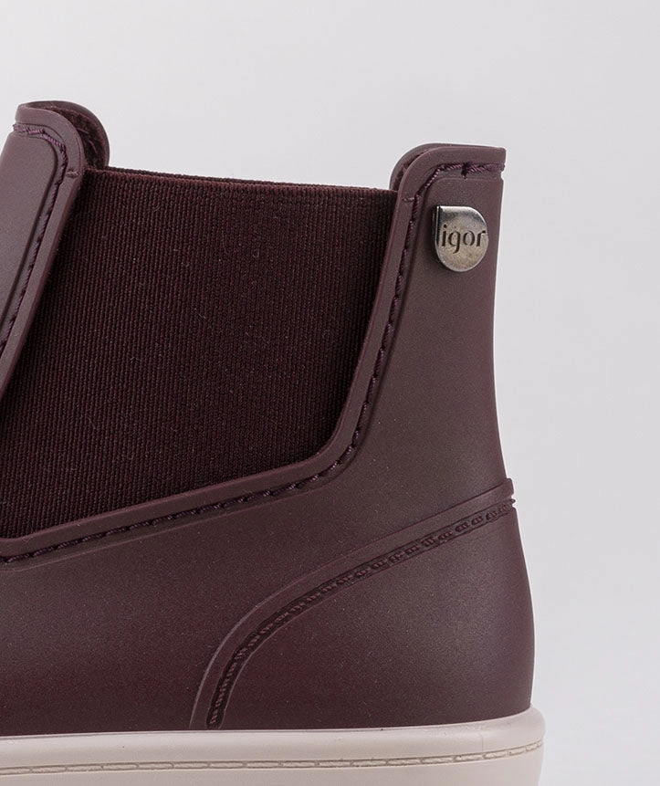 Waterproof House Shoes Igor Girl's & Boy's Mini Basquet Waterproof Sneakers, Burdeos