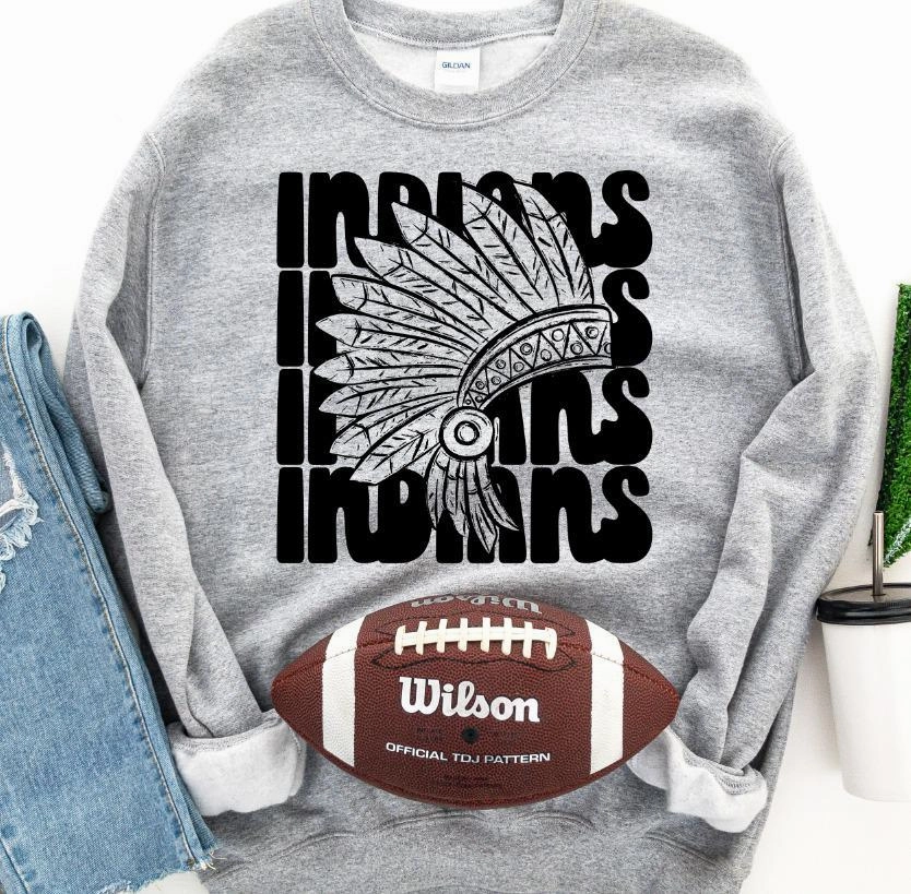 Mom Hockey Sweatshirts INDIAN Mascot Sweatshirt