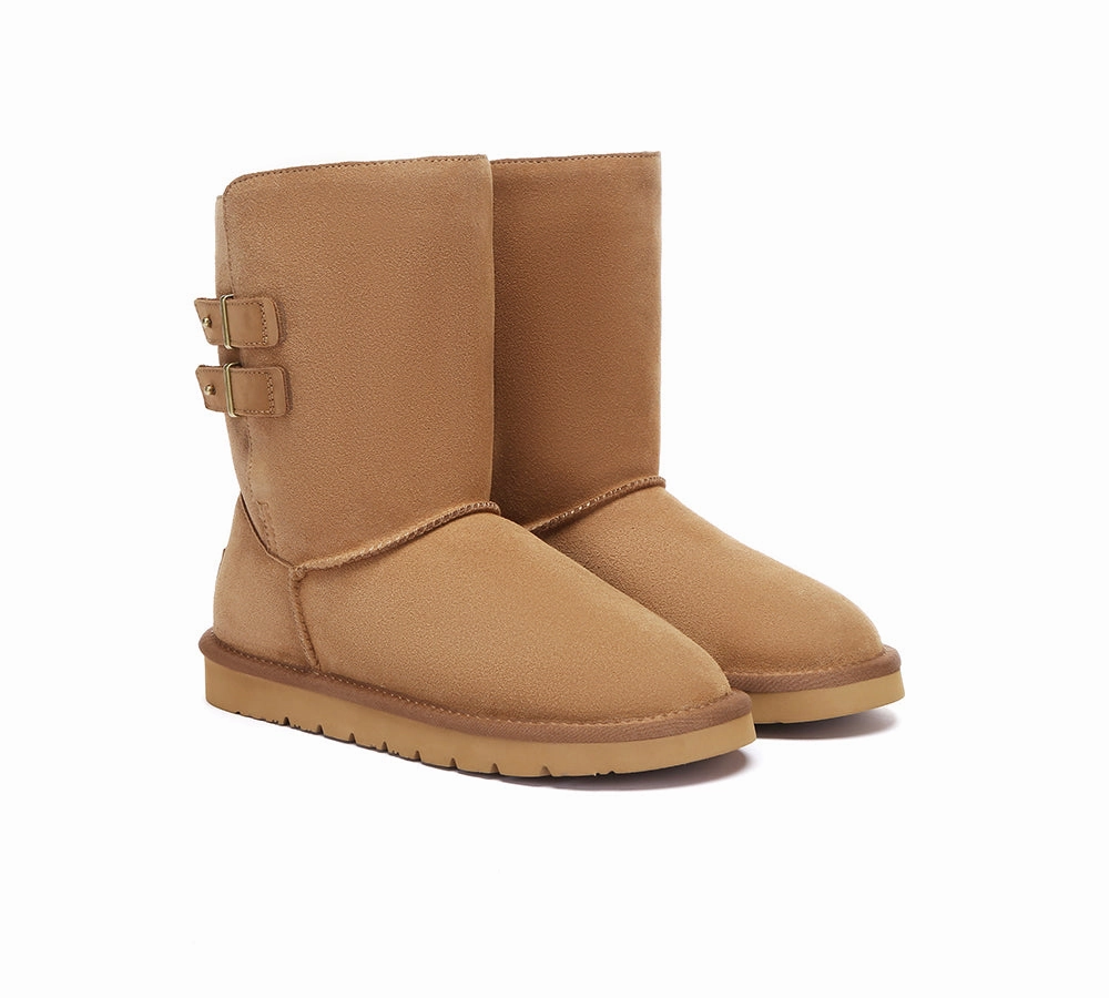 Xtratuf Toddler Boots AUSTRALIAN SHEPHERD UGG Boots Sheepskin Wool Buckle Mid Calf Winza