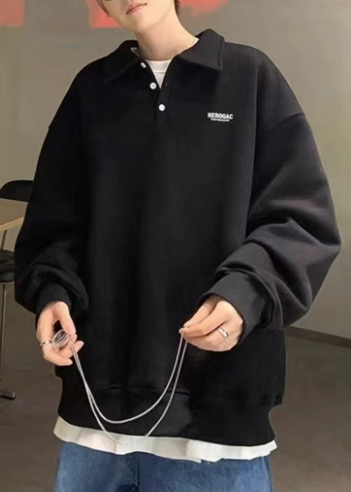 New Men Sweatshirts Print TC024 Cotton Spring Button Green Shiraleah Sweatshirts