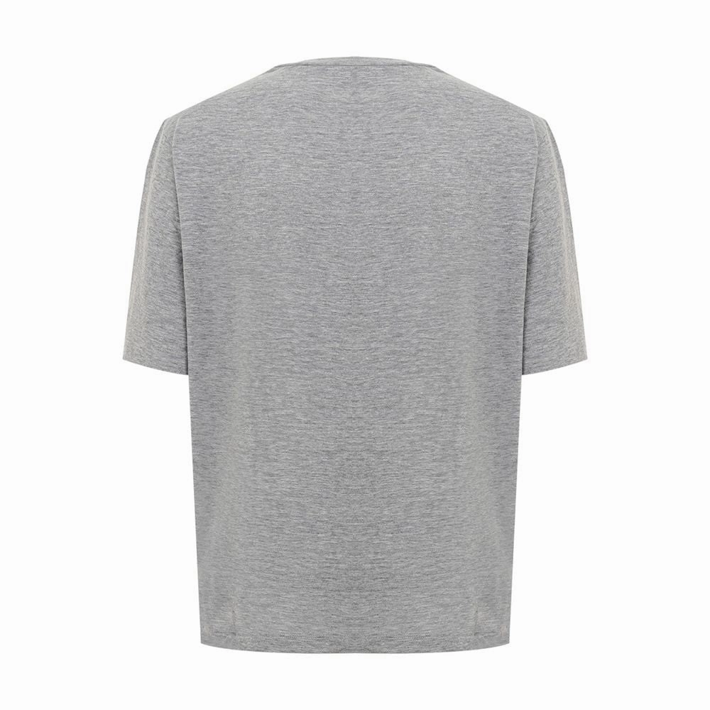Top Graphic T Shirts Dsquared Elegant Gray Cotton Top for Women