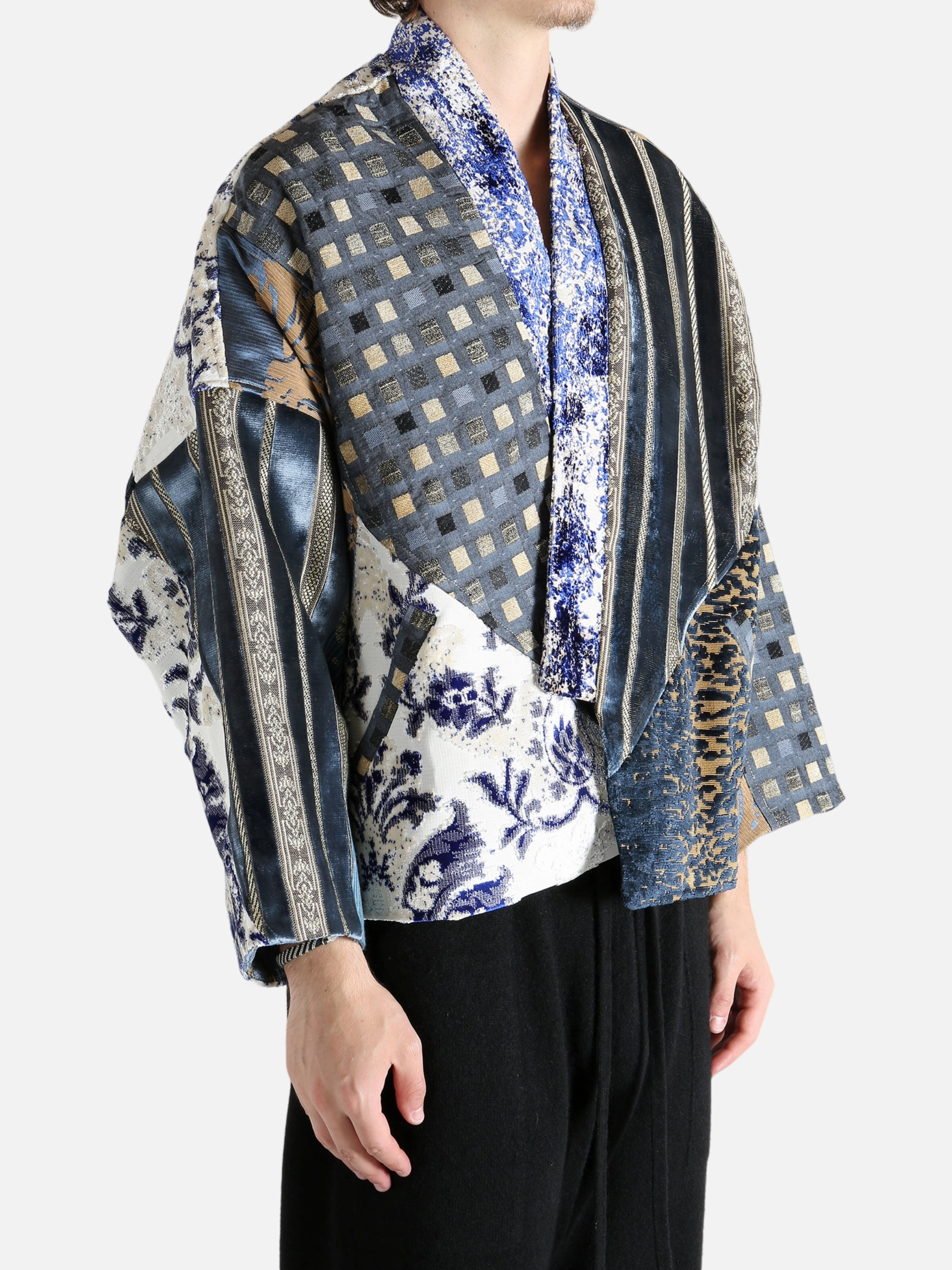 EMERGENCY ROOM - Men Patchworked Kimono Welding Coats