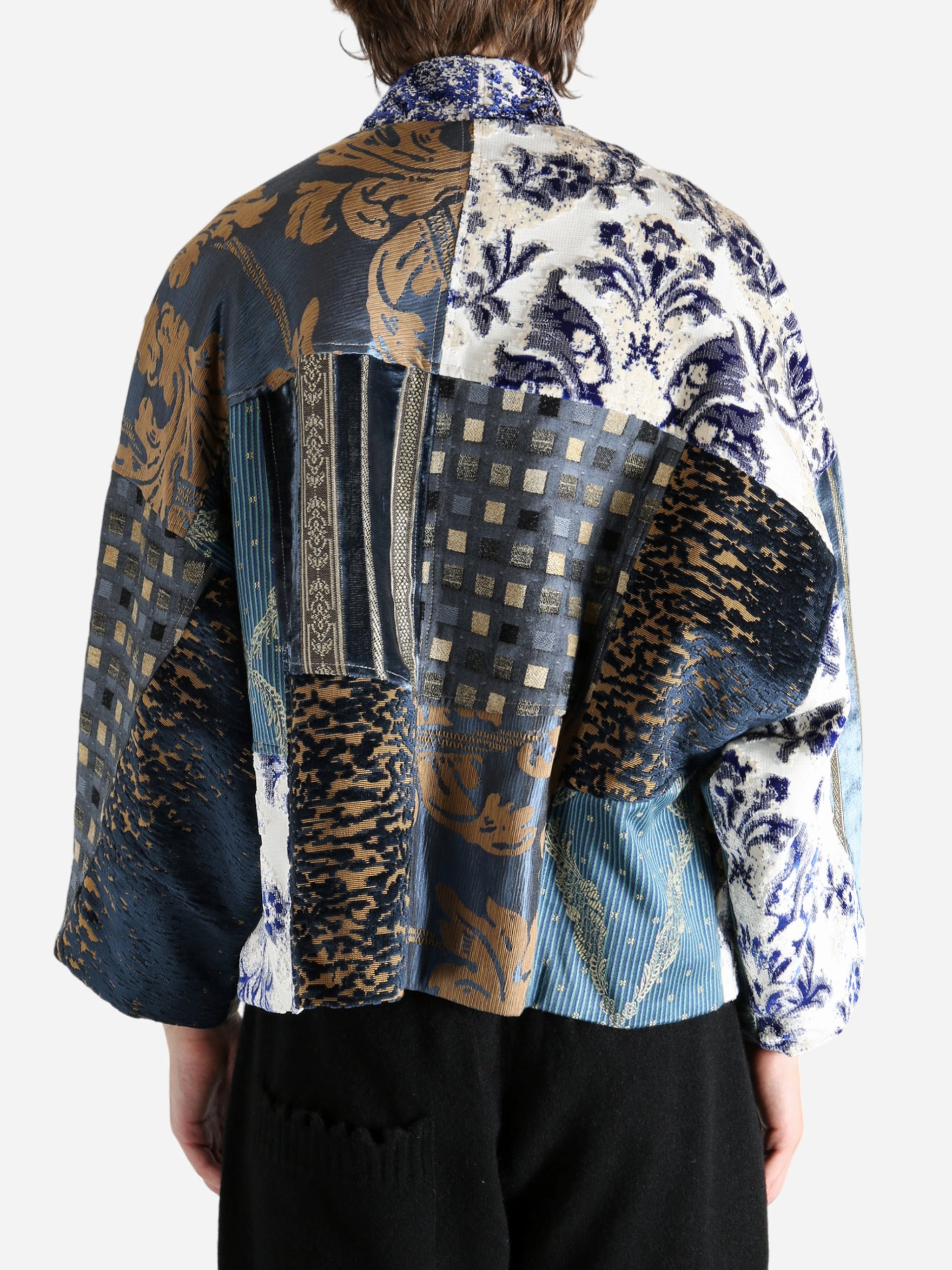 Plus Size Leather Coats EMERGENCY ROOM - Men Patchworked Kimono
