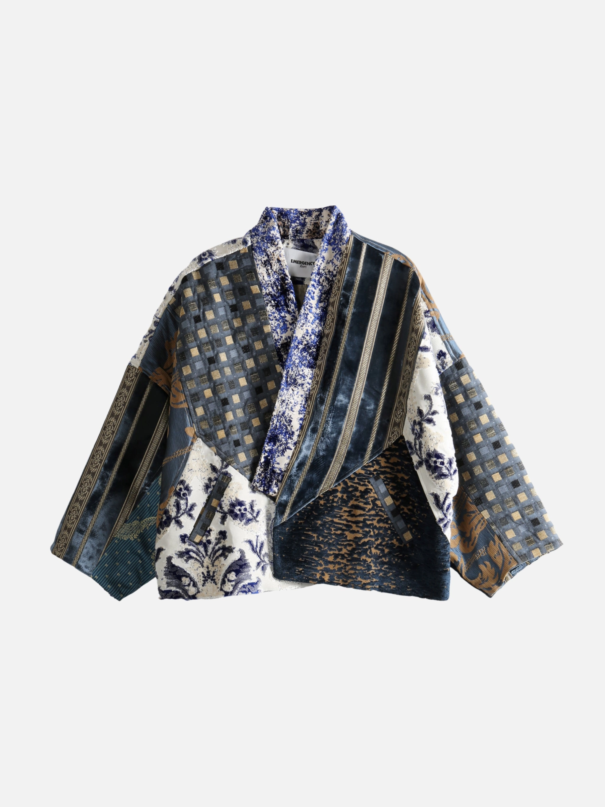 EMERGENCY ROOM - Men Patchworked Kimono Fur Coats Amazon