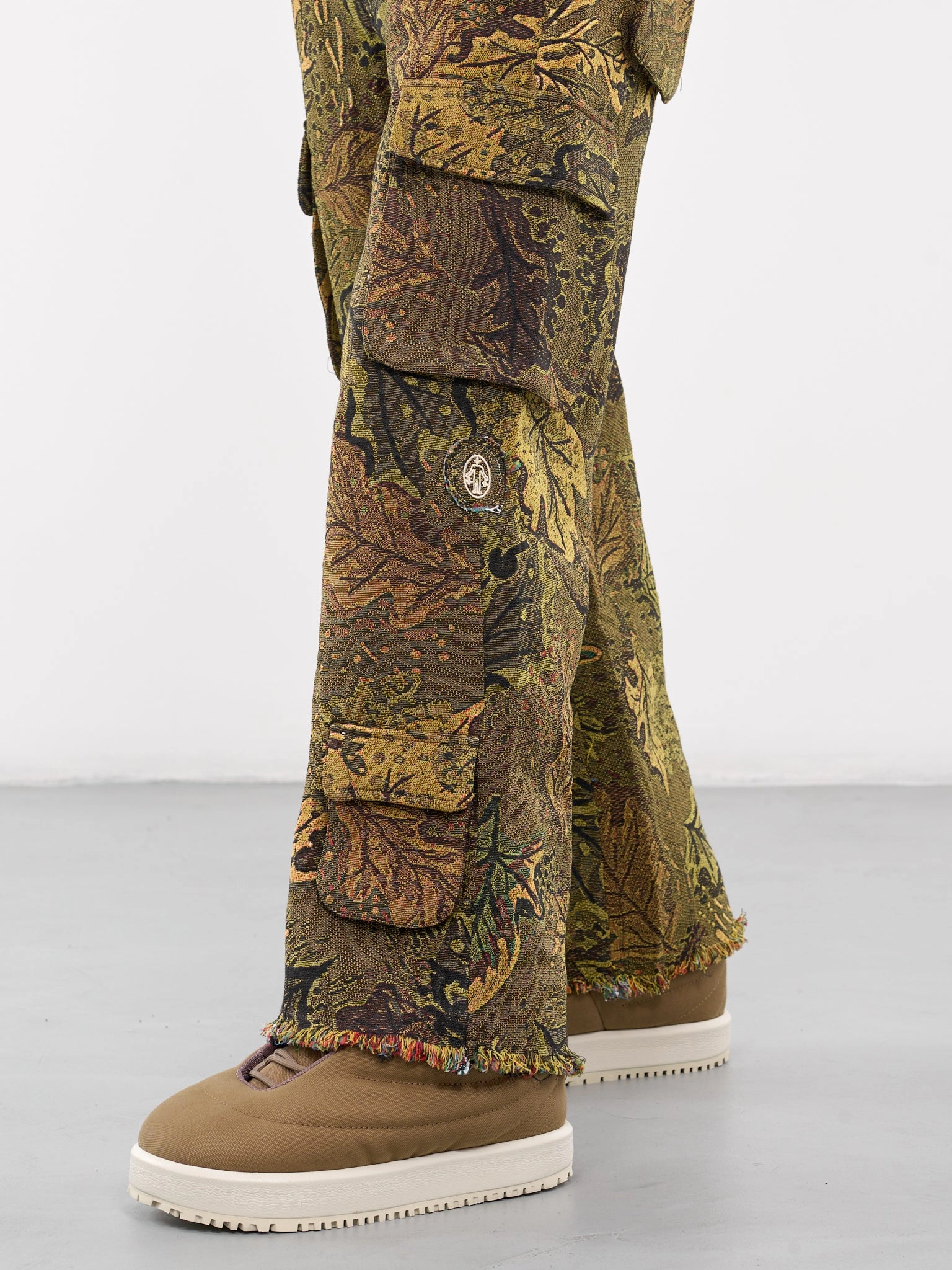 Jacquard Camouflage Knit Trousers (CAMOUFLAGE-JACQUARD-PANTS-GREE) Zara Denim Wear Cargo Pants
