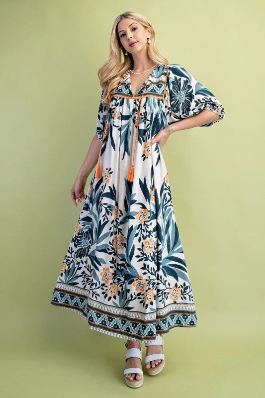Jenna Boho Style Midi Dress Bcbg Jacquard Midi Dress
