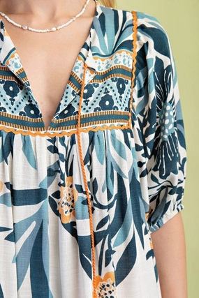 Midi Dress And Cowboy Boots Jenna Boho Style Midi Dress